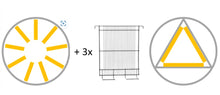 Lade das Bild in den Galerie-Viewer, Radial 9 Waben für DN, Zander, Langstroth  MANUELL ∅ 500 mm
